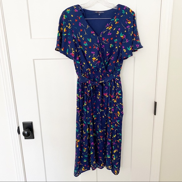 one clothing Dresses & Skirts - One clothing navy bright floral midi dress size small